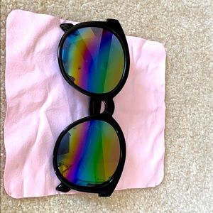 Rainbow reflective sunglasses